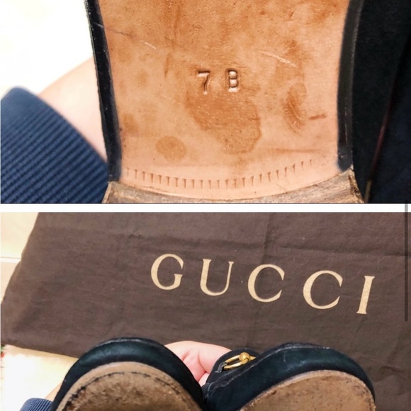 Gucci Black Suede Loafers with Gold Hardware - Picture 3 of 5